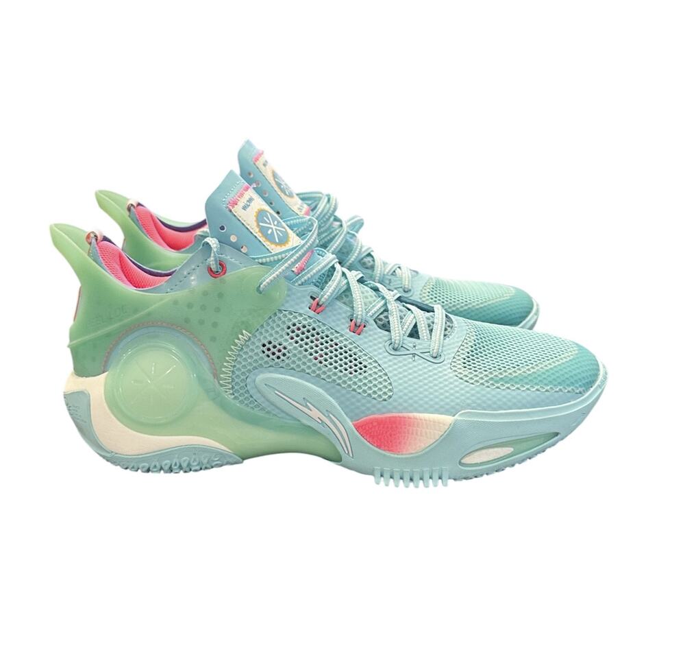 Li-Ning Wade Fission 8 Miami Blue Pink Basketball Sneakers Shoes 44 1/3 10.5